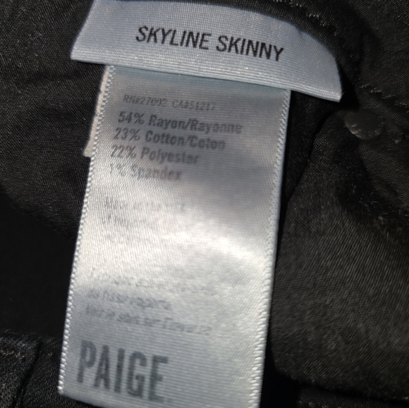 Paige Skyline Skinny Black Jeans Women's Size 27 - Picture 8 of 9